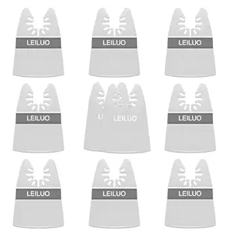 LEILUO 10 Pack Oscillating Tool Blade 8 Rigid and 2 Flexible Multitool Scraper Blades for Caulk Paint Adhesive Removal Compatible with DeWalt Makita Dremel and More