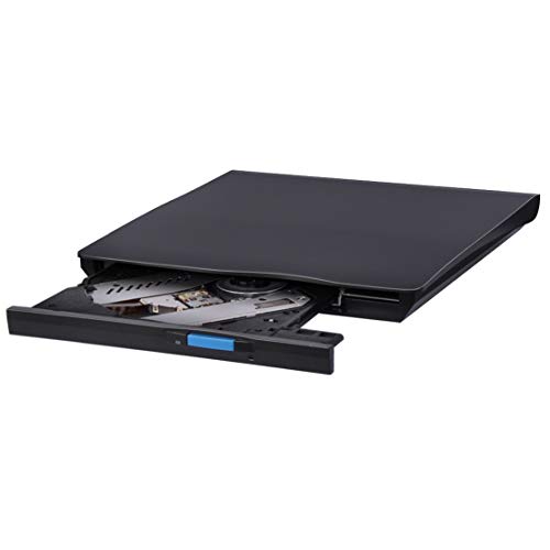 Externe Optisches Laufwerk Tragbar CD/DVD Laufwerk +/- RW USB 2.0 Brenner Schwarz