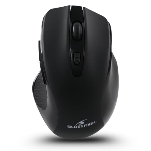 Bluestork - Souris sans Fil Bluetooth & 2.4GHz 1600 DPI - Noire