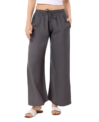 Image of TRASA Women's and Girls Cotton Reyon Regular Fit Palazzo Pants - Available Size - L, XL, 2XL, 3XL