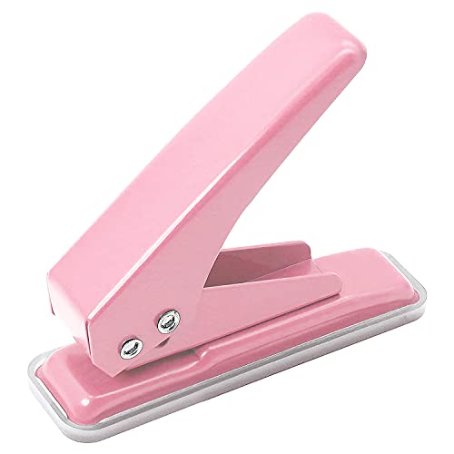 Single Hole Puncher 1/4 Hole 20 Sheet Capacity Pink 1 Pack