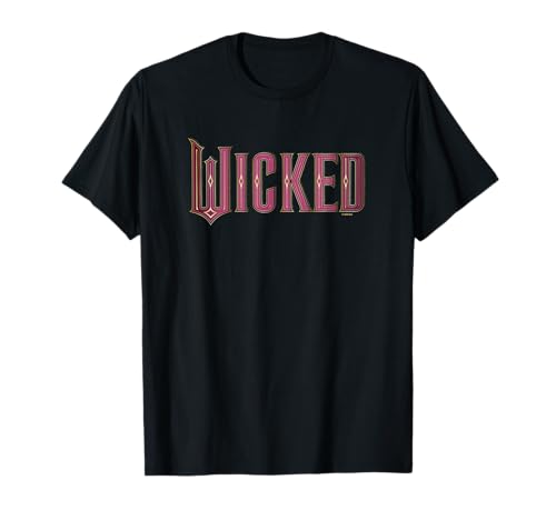 Wicked Movie Logo Glinda Pink And Gold Maglietta