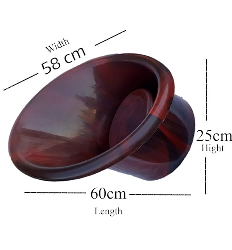Image of Indoor /Outdoor Bearing Capacity up to 200Kg ,Kid, Strong and Sturdy Structure Tub Modern Plastic Chairs Arm Rest for Home, Living Room (Rosewood) - Set of 2