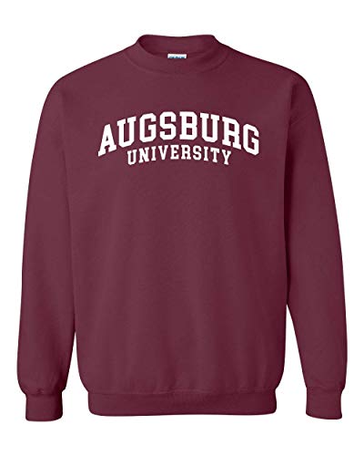 Augsburg University White Text Unisex Crewneck Sweatshirt - Augsburg Auggies Apparel