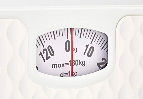 Mesko MS8160 Personenwaage Mechanische bis zu 130kg, Analoge Badezimmerwaage Hohe Genauigkeit, Anti-Rutsch-Oberfläche, Nicht-Digital, Einfach zu Bedienen, ohne Batterien