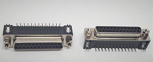 PC Accessories- - Connectors Pro 10-PK DB25 Female Right Angle PCB Mount Connector, 90 Degree D-Sub 10-Pack