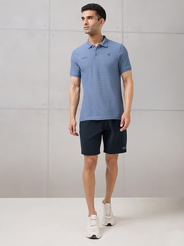 Image of TECHNOSPORT Men's Active Out Shorts ELASTOPLUS Stretch Quick Dry Sports Shorts for Gym Running Training Slim Fit Pocket UPF50+ Anti Odour