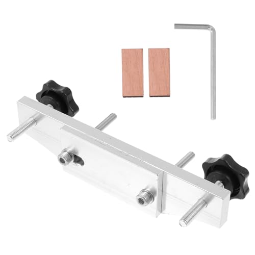 UTHCLO 木製ギターコード接着修理クランプ 耐久性あるアコースティック エレキギター用ブリッジ固定ツール シルバー