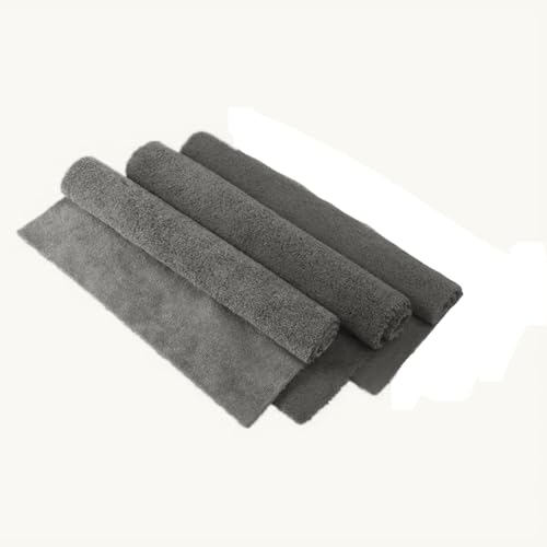 Image of 340 GSM Microfiber Cloth for Car - Edgless & Dual Sided Microfiber Cleaning Cloth - Lint & Streak Free Car Cloth - Multipurpose Car Wash Cloth for Interior & Exterior - 3pc, 40x40 cm- Grey