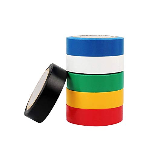 Image of 6PCS PVC Electrical Insulating Tape Flame Retardent Coloured Insulation Tapes