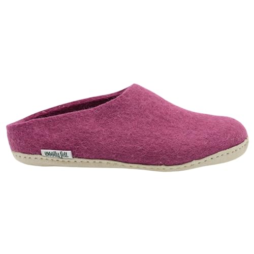 Hot Pink Handmade Felt Slippers- Unisex Indoor Slip Ons- Soft, Cozy And Made Using 100% Pure Wool