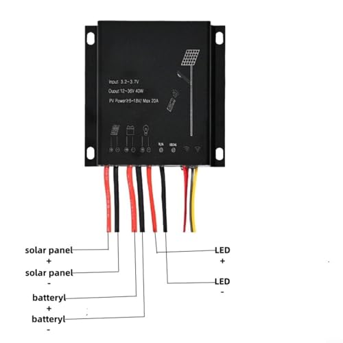 Régulateur de charge solaire MPPT avec télécommande et boîtier ABS - 3