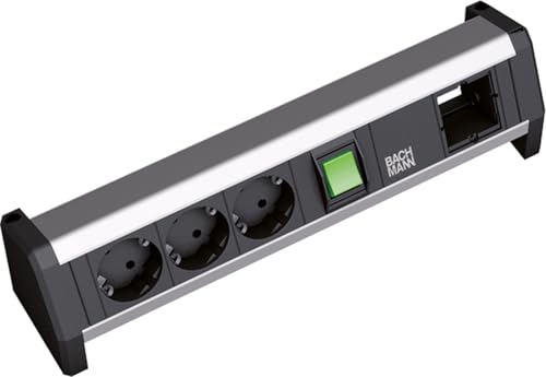 Bachmann 902.017 Noir et Argent organise votre espace de télétravail