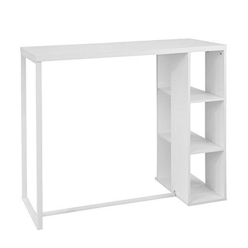 SoBuy® FWT39-W Bartisch Beistelltisch Stehtisch Küchentheke Küchenbartisch mit 3 Regalfächern, weiß, BHT ca: 120x105x49cm SoBuy® FWT39-W Bartisch Beistelltisch Stehtisch Küchentheke Küchenbartisch mit 3 Regalfächern, weiß, BHT ca: 120x105x49cm