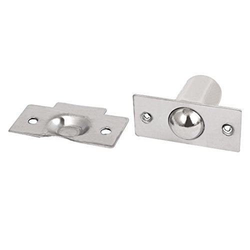 Hardware Satin Nickel Closet Door Ball Catch w Strike Plate