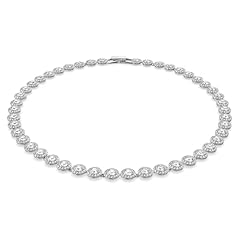 Idea Regalo - Swarovski Collana Angelic, bianco, Placcatura rodio