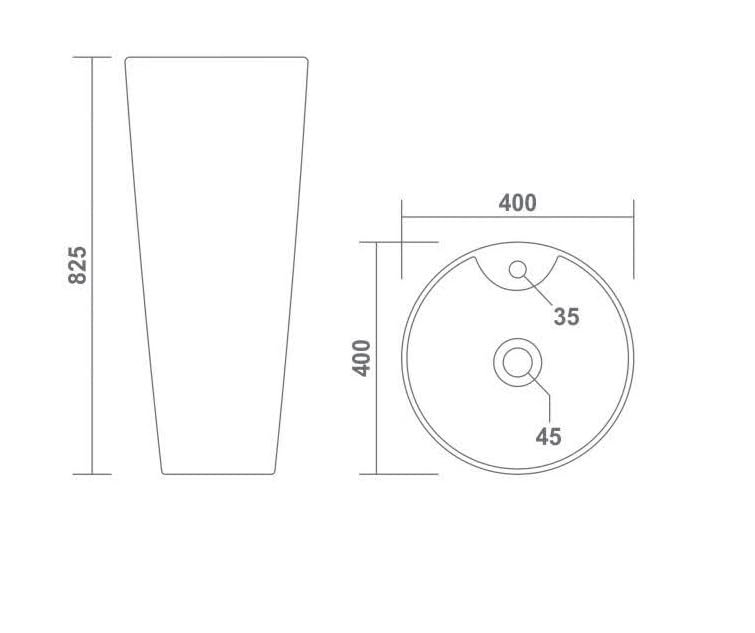 Image of Well Set Luxury Ceramic One Piece Pedestal Wash Basin | Premium Round Stand Wash Basin for Home Office Hotel | White Round