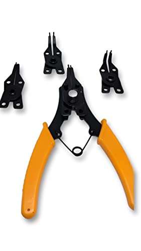 Pinza per anelli elastici 4 in 1 seeger 4 teste