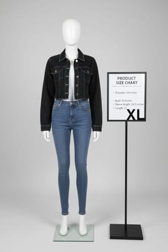 Generic black denim jacket – image 5