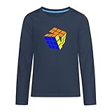 Spreadshirt Rubik's Cube Zauberwürfel Fast Geschafft Teenager Premium Langarmshirt, 158-164
