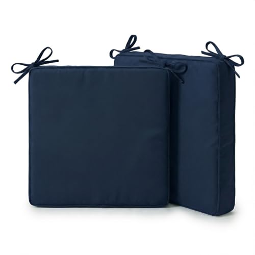 vimnest Outdoor Chair Cushion 18x18x3, Waterproof Patio Seat Cushion with Ties, Square Foam Padded...