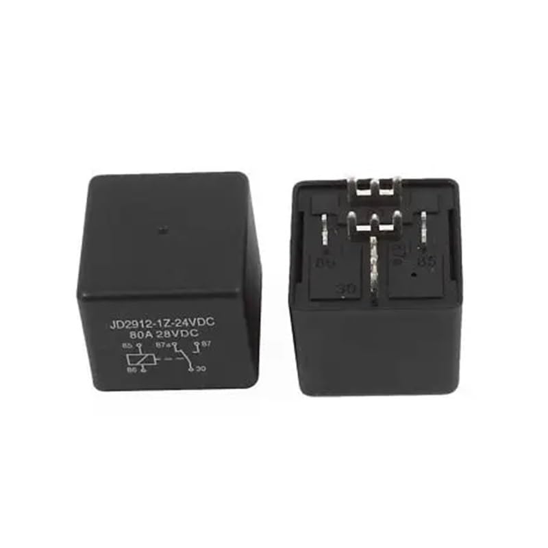 Relé de seguridad for vehículo, bobina de 24 V CC, 80 A, 5 pines SPDT, 10 unidades
