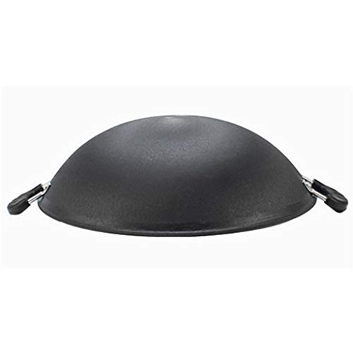 Wok redondo grande de acero aleado con mango desmontable miniatura 3
