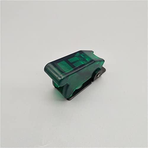 Interrupteur à bascule 12V 20A LED avec capot de protection vert pour auto et bateau