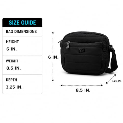 Image of Reebok Womens Crossbody Bags - Lightweight Sling Cell Phone Purse, Quilted Small Crossbody Bags Women