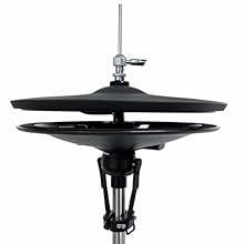 2-PIECE HI-HAT SYSTEM WITH DUAL-ZONE TOP CYMBAL: This 12” electronic hi-hat system includes a dual-zone top cymbal pad and a dedicated bottom plate controller designed to replicate acoustic-style hi-hat mechanics. Separate bow and edge zones allow ex...