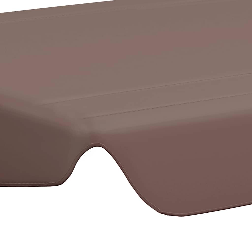 vidaXL Ersatzdach für Gartenschaukel Hollywoodschaukel Dach Dachbezug Schaukeldach Ersatz-Bezug Sonnendach Dachplane Braun 150/130x105/70 cm