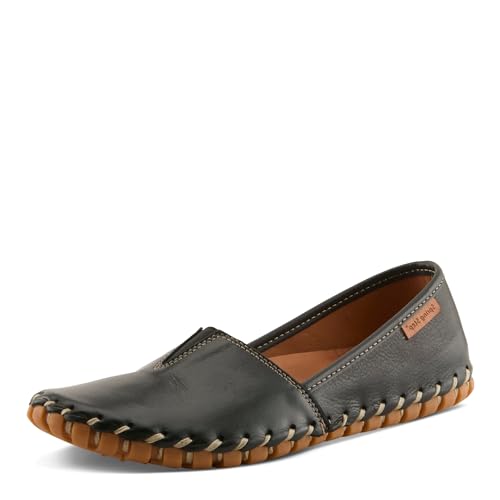 Image of Spring Step Kathaleta Shoes for Women - Ladies Slip-On with Rubber Outsole - Comfortable Leather Shoes for Womens - Black EU 41 / US 9.5-10
