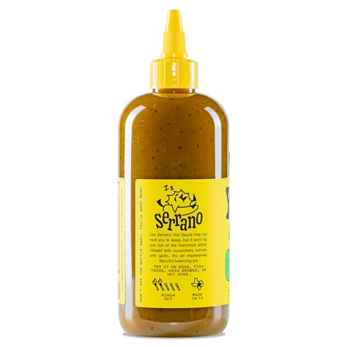 Serrano Hot Sauce by Yellowbird Foods, All Natural, Non-GMO, 19.6 oz bottle