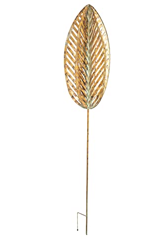 Esschert Design Piquet de Jardin en Forme de Feuille Vert-de-Gris (Petit)