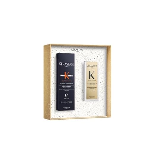 Kérastase Icónicos Dúo Cofre de Regalo Nutritive 8H Magic Night Serum + Elixir Ultime, para todo tipo de cabello. Edición Limitada.