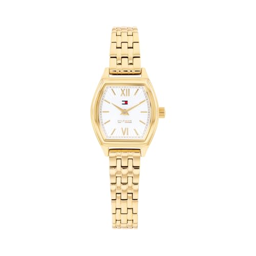 Image of Tommy Hilfiger Norah with White Dial Gold Stainless Steel Strap Watch for Women - TH1782870