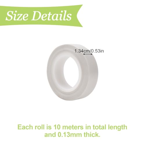 Image of Curtain Glide Tape, 2 Rolls Self-Adhesive Teflon Fabric Tape, Noise & Friction Reduction Slide Tapes for Curtain Ring, Wood Drawer (White)