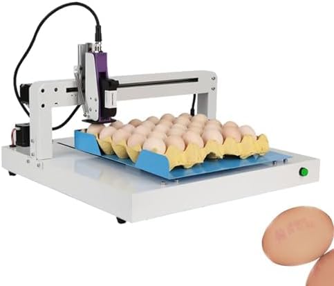 Automatic Egg Coder - Stampante a getto d'inchiostro per loghi personalizzati, date, testo e codici QR sulle uova - Soluzione di stampa efficiente e affidabile