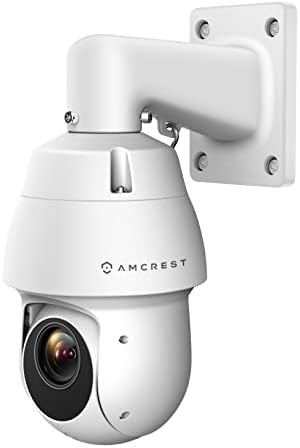 Amcrest 4MP Outdoor PTZ POE + AI IP Camera Pan Tilt Zoom (Optical 25x Motorized) Security Speed Dome, People and Vehicle Detection AI, Face Detection, 328ft Night Vision POE+ (802.3at) IP4M-1063EW-AI