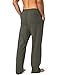 Pudolla Men's Cotton Yoga Sweatpants Athletic Lounge Pants Open Bottom Casual Jersey Pants for Men with Pockets (Olive Medium)