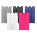 Cellessentials Cell Phone Wallet with Stand (for Credit Card & Id) iPhone, Android & Most Smartphones | 5 Pc Pack - Grey, White, Black, Pink & Navy