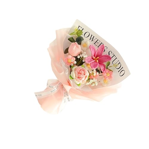 Ramo de flores de crochet para San Valentin y aniversarios 4