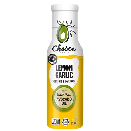 Chosen Foods Lemon Garlic Dressing and Marinade 8 oz with Recipe e-Book Bundle