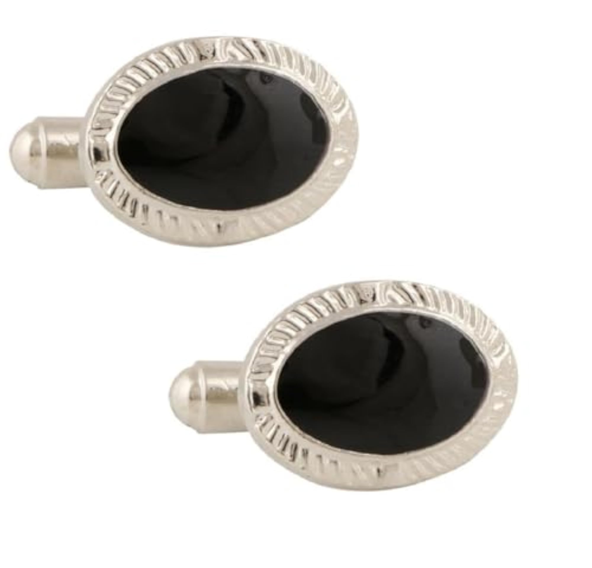 Men's Oval Brass Cufflinks, Durable Formal Accessory