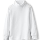 Lands' End Kids Long Sleeve Turtleneck White Kids Large