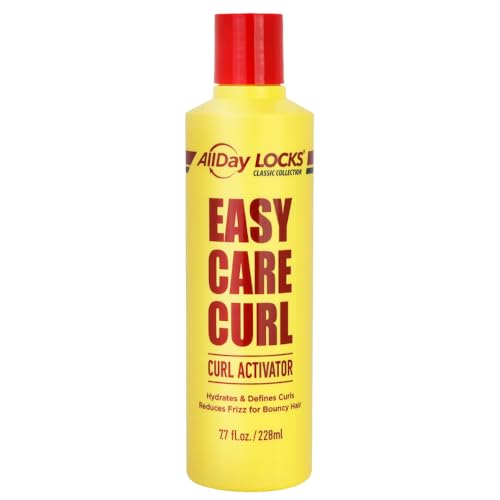 AllDay Locks Classic Easy Care Curl Activator - Activator Product for Curly Hair, Defines & Moisturizes Strands, Milky Cream Product for Men & Women, Easy Curling and Styling - 7.7 oz Bottle