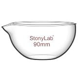 stonylab Eindampf Schale, Borosilikatglas Rührschüssel Flachem Boden zum Mischen, Verdampfen und Lösen, 90 mm