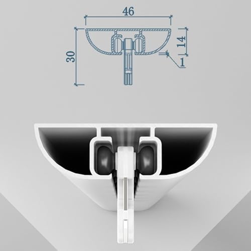 Generisch Diese ultradünnen, verstellbaren 4,1 m Langen Gardinenstangen aus Aluminiumlegierung im eleganten schwarzen Design sind die perfekte Lösung für Moderne Fensterdekorationen.