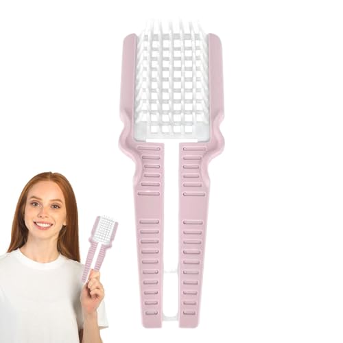 Cepillo desenredante portátil para cabello natural, rizado, liso, cepillo desenredante plegable húmedo y seco | Cepillo desenredante para cabello, cepillo desenredante para mujer - húmedo y