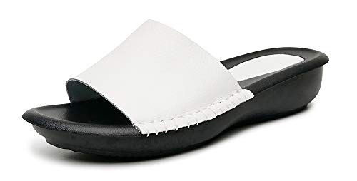 Yooeen Sandalias con Punta Abierta para Mujer Pantuflas de Cuero Verano Cómodas Mules Zuecos Plataforma Moda Zapatillas de Verano Antideslizante